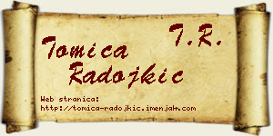 Tomica Radojkić vizit kartica
